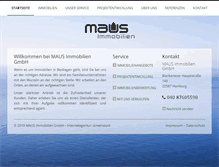 Tablet Screenshot of maus-immobilien.com